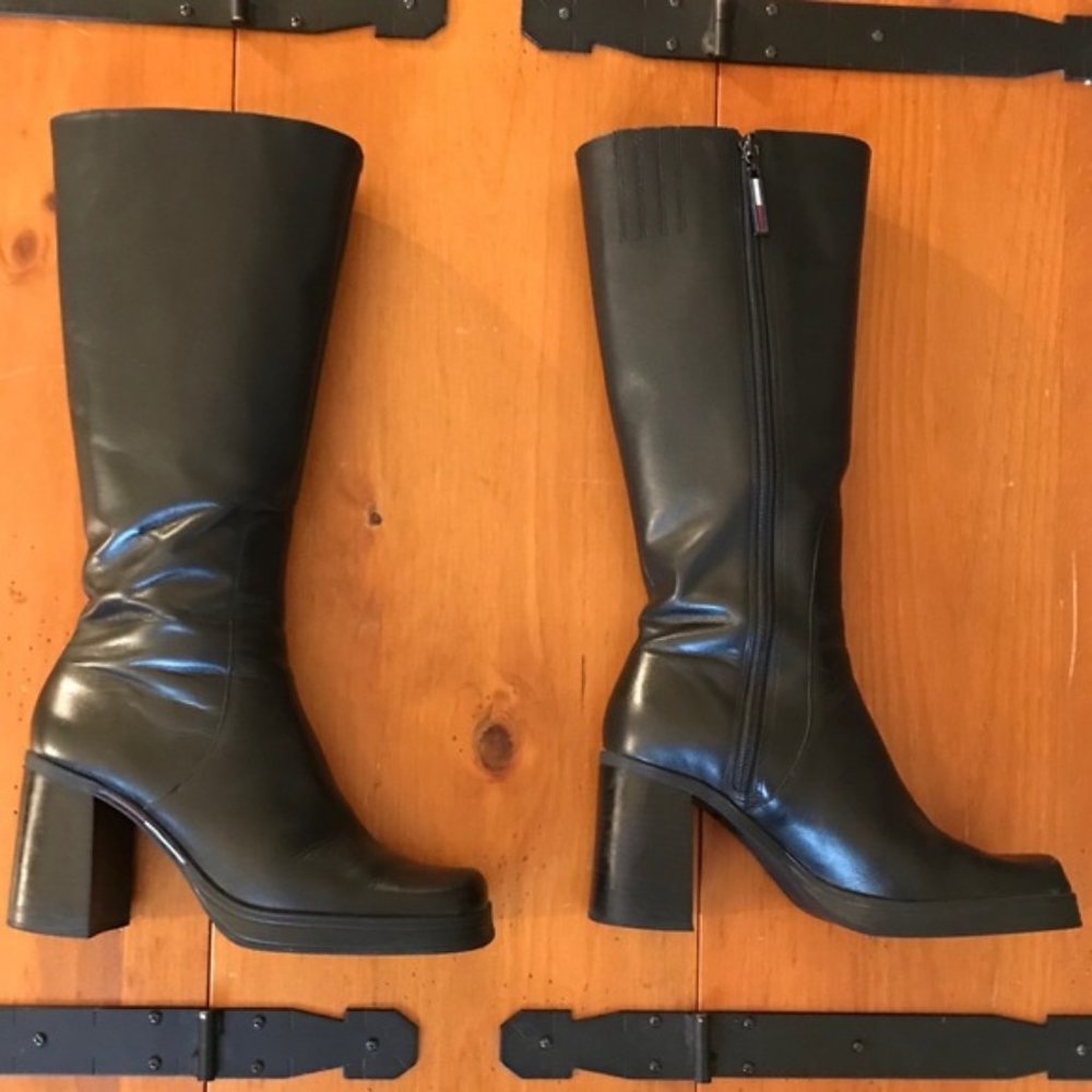 In search of Tommy Hilfiger leather boots 8.5